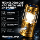 TitaniumLamp™ • Lanterna Multifuncional Recarregável com Painel Solar e Power Bank