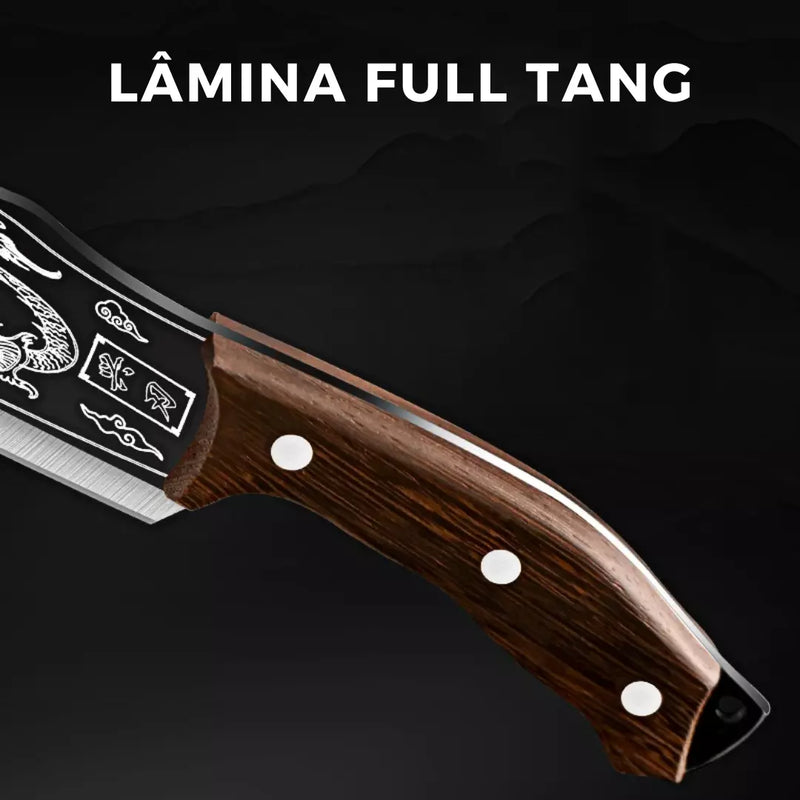 Faca Japonesa Forjada à Mão • Faca Drak Esparta™ (BAINHA GRÁTIS)