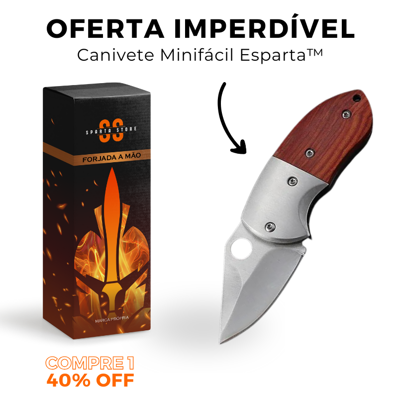 Canivete MiniFácil Esparta - Portátil e Durável (+ FRETE GRÁTIS)