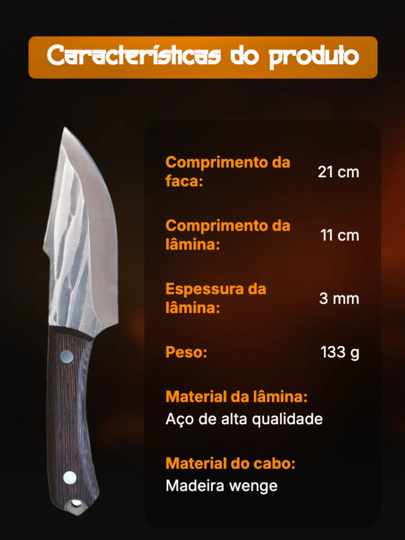 Faca Toji Esparta™ • Faca Japonesa 100% Forjada à Mão (+BAINHA GRÁTIS)