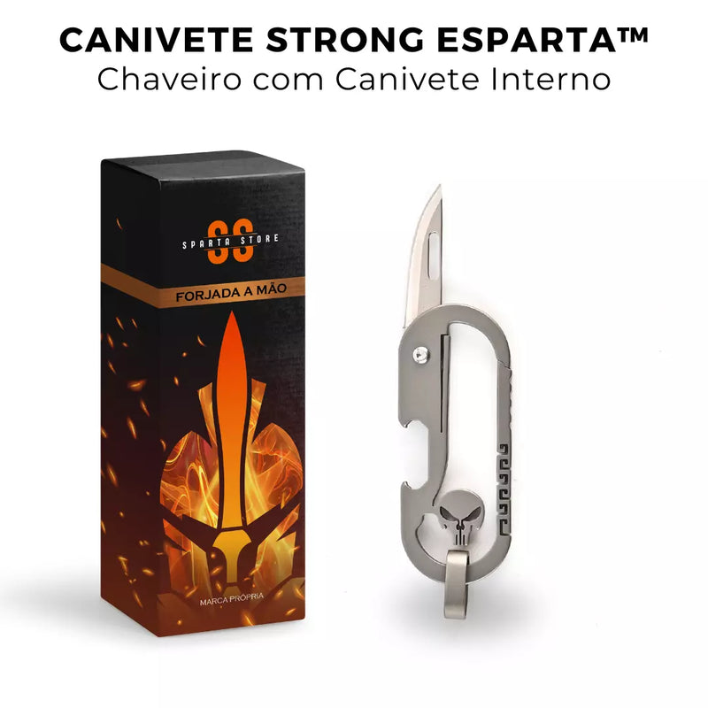 Chaveiro com Canivete Interno • Canivete Strong Esparta™