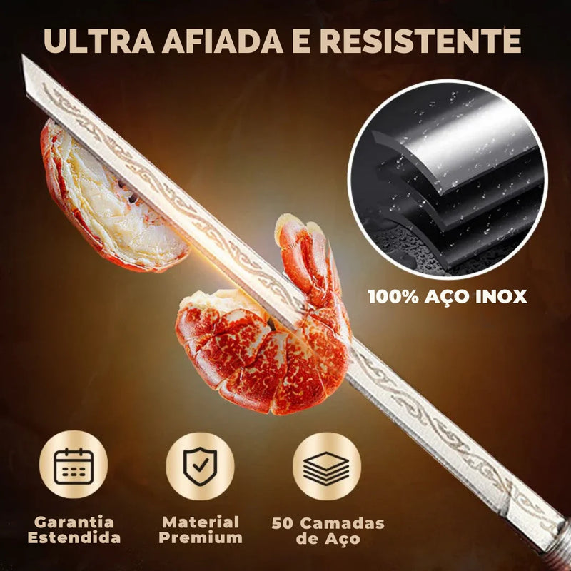 Faca Double Head - 100% Forjada à Mão