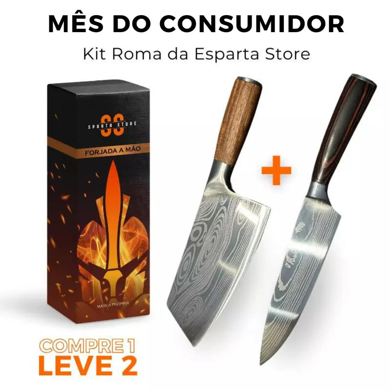 [Pague 1 LEVE 2] Kit Roma • Facas Eclipse + do Chef