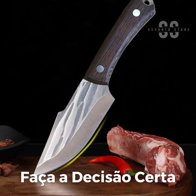 [Pague 1 LEVE 2 facas] Kit Chef Master Esparta • Faca Chef + Bravus