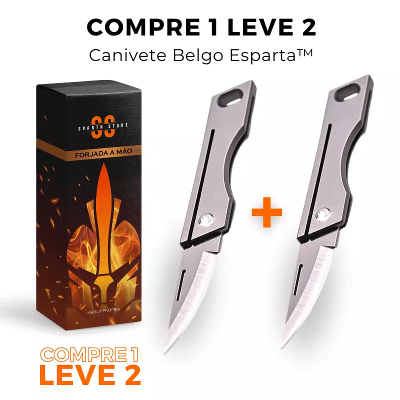 Canivete Belgo Esparta™ • COMPRE 1 LEVE 2 (+ FRETE GRÁTIS)