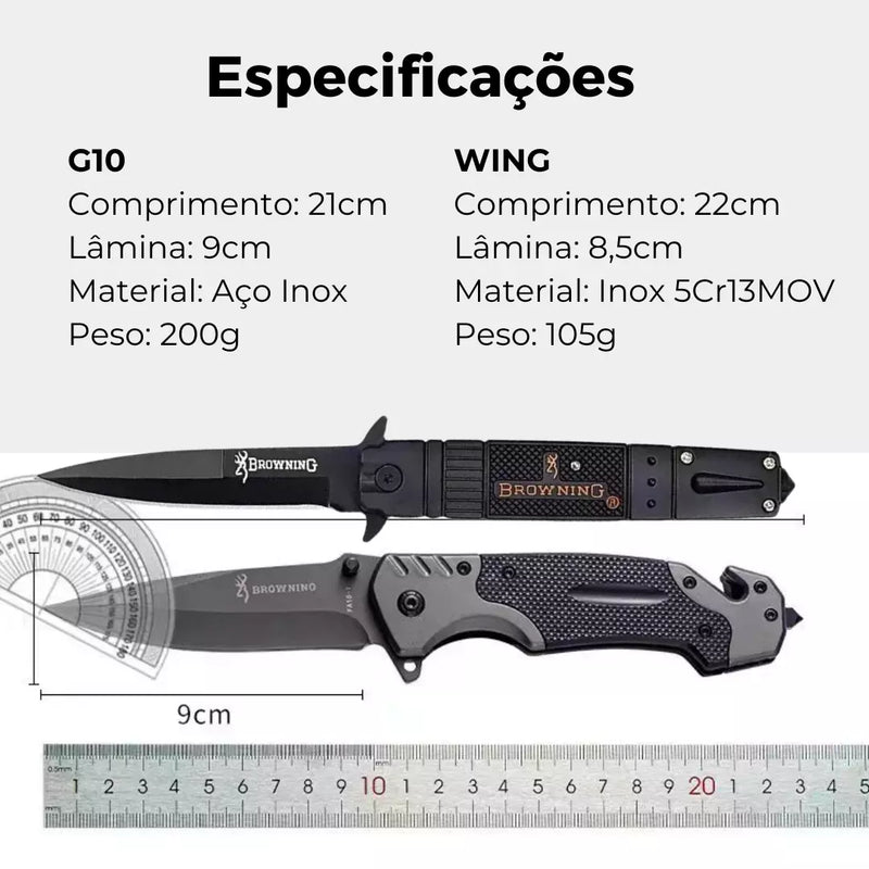 Kit Scure Esparta® • G10 + WING (+FRETE GRÁTIS)