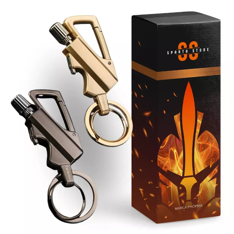 (Compre 1 LEVE 2) Chaveiro Ultra Esparta - Isqueiro integrado