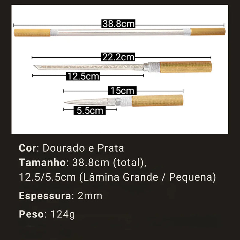 Faca Double Head - 100% Forjada à Mão