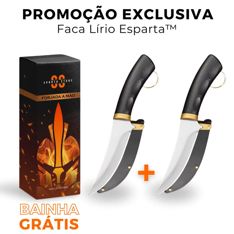Mini Faca mais Famosa do Mundo • Faca Lírio Esparta (+BAINHA GRÁTIS)
