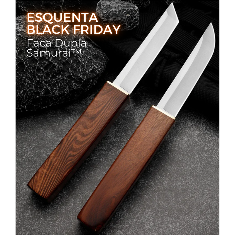 🎁 Faca Dupla Samurai • 100% Forjada (+FRETE GRÁTIS) (100% off)