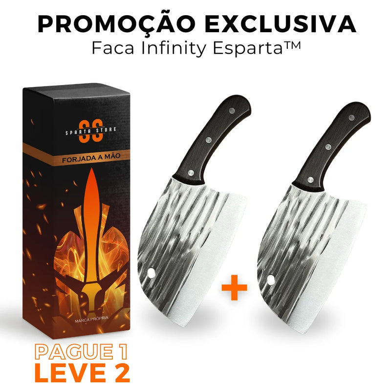 (PAGUE 1 LEVE 2) Faca Infinity Esparta™ • 100% Forjada à Mão