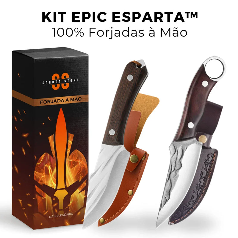 Kit Épico Esparta™ • 100% Forjadas à Mão (+BAINHAS GRÁTIS)