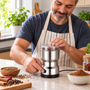 TitaniumBlend™ • Moedor Elétrico Multifuncional de Café, Grãos e Especiarias em Aço Inox com 4 Lâminas