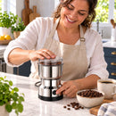 TitaniumBlend™ • Moedor Elétrico Multifuncional de Café, Grãos e Especiarias em Aço Inox com 4 Lâminas