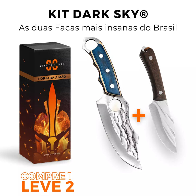 [COMPRE 1 LEVE 2] Kit Dark Sky • Faca Azure + Bravus