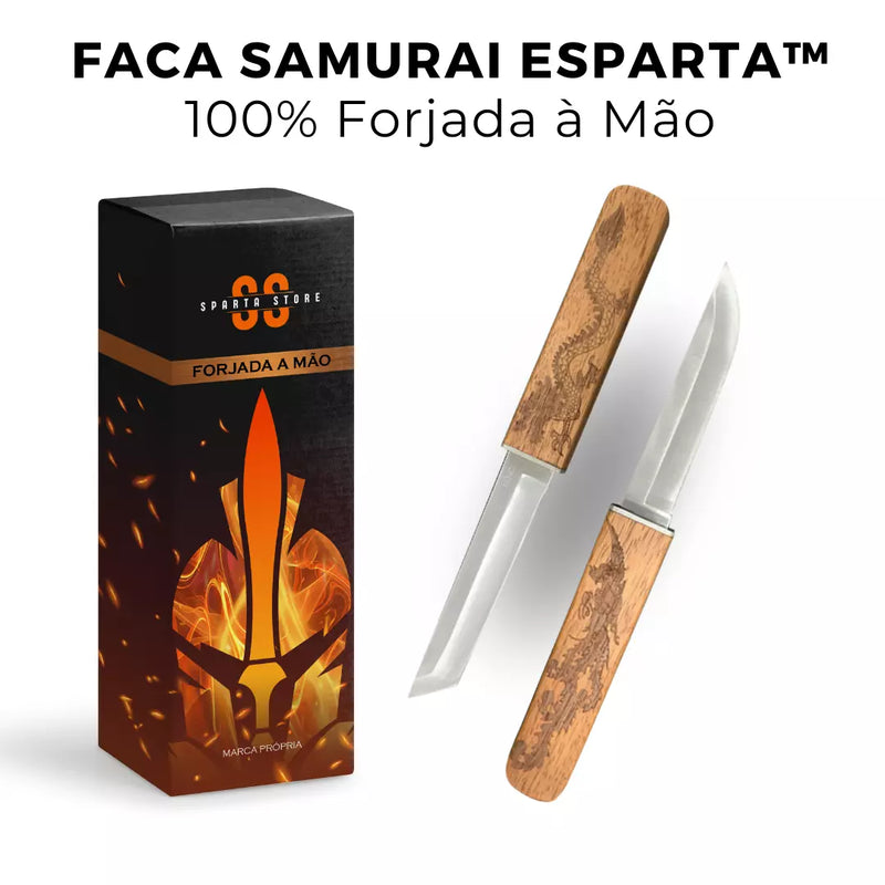 Faca Samurai Esparta™ • 100% Forjada à Mão