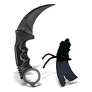 Faca Karambit Preta Inox Afiada + Bainha